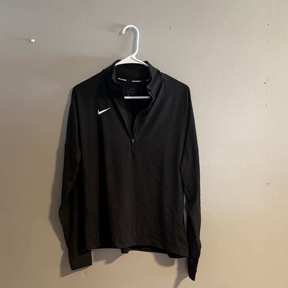 Nike Black Quarter-Zip Top. Ladies large.